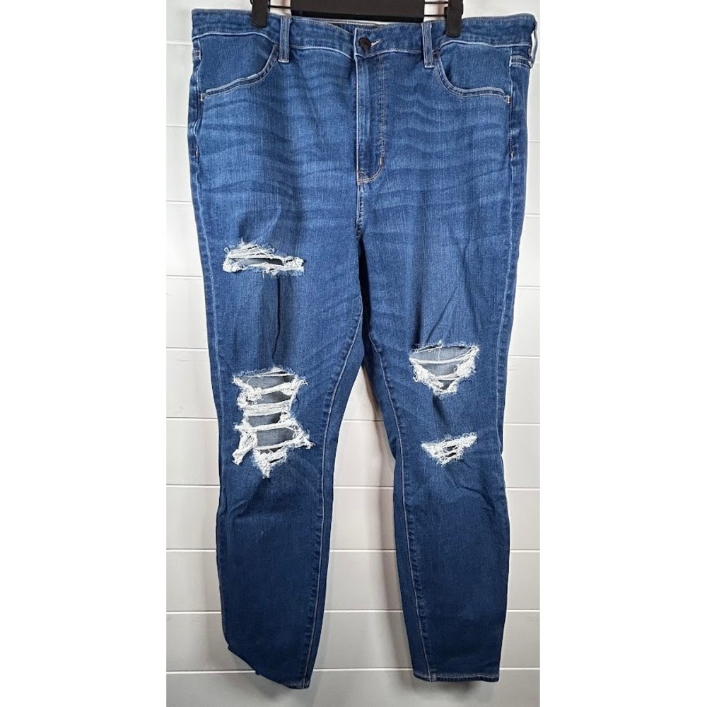 American Eagle Outfitters Women's Super Hi Rise Jegging Distressed Size 20